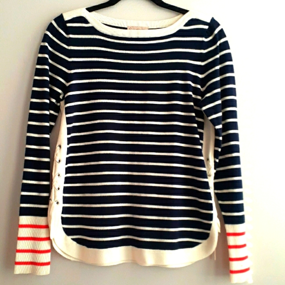 Striped Sweater | S | Red White Blue